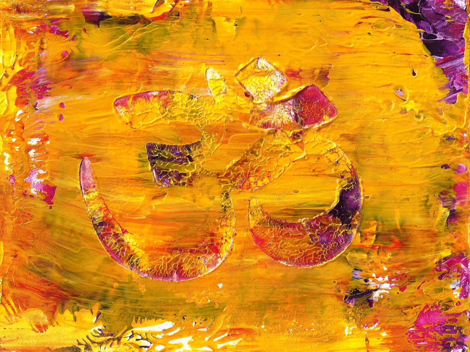 1500x1124 Om Symbol Abstract Acrylic Painting. Ro Studios - Om Painting