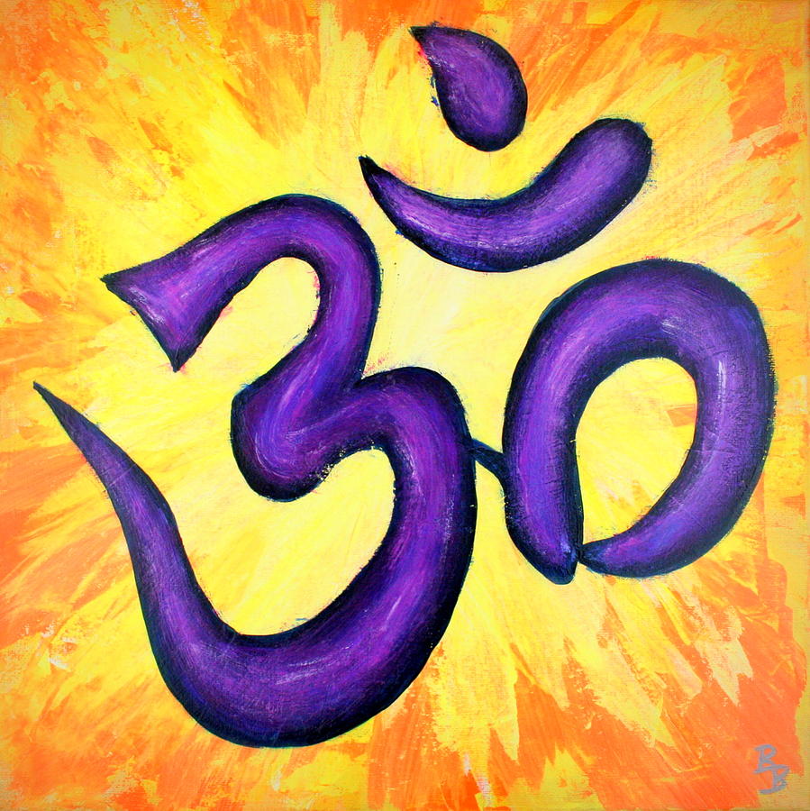 899x900 Om Symbol Art Painting Painting By Bob Baker - Om Painting