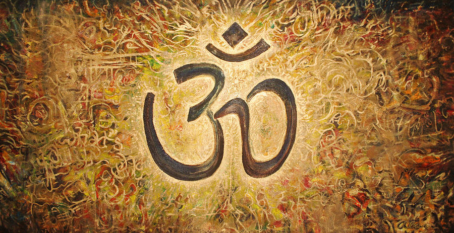 900x463 Uhm .om Painting By Alan Schwartz - Om Painting