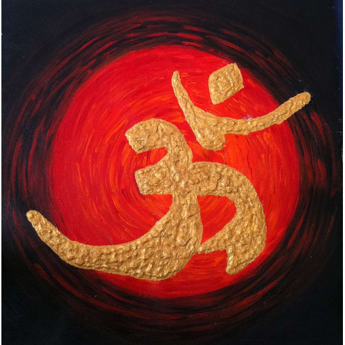 500x500 Buy Textured Om Painting Online Craftsvilla - Om Painting