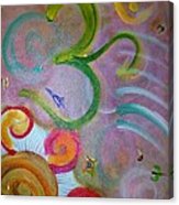 163x186 Om Painting Painting By Poornima Ravi - Om Painting On Canvas