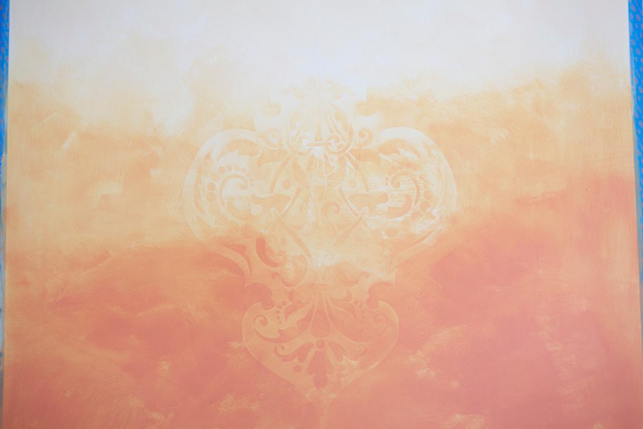 1280x853 Learn How To Paint A Stenciled Ombre Wall Mural How Tos Diy - Ombre Painting