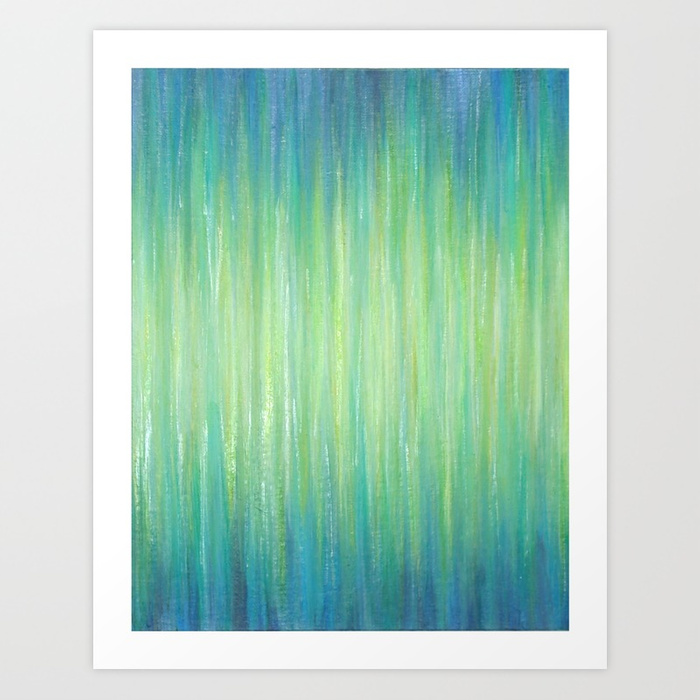 700x700 Ombre Aqua Bliss Painting Art Print By Julia Society6 - Ombre Painting