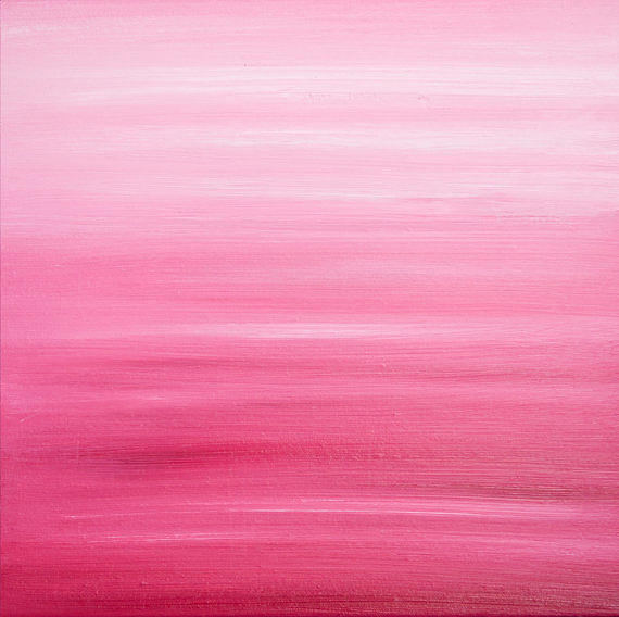 570x568 Pink Ombre Painting By Angela Cwayna - Ombre Painting