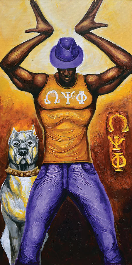 450x900 Tride And True Omeg Psi Phi Painting By The Art Of Dionja'Y - Omega...