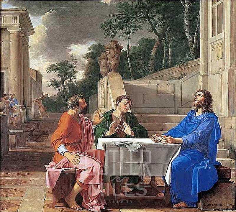 800x719 Meeting On The Road To Emmaus By Laurent De La Hyre Art - On The Road To Emmaus Painting