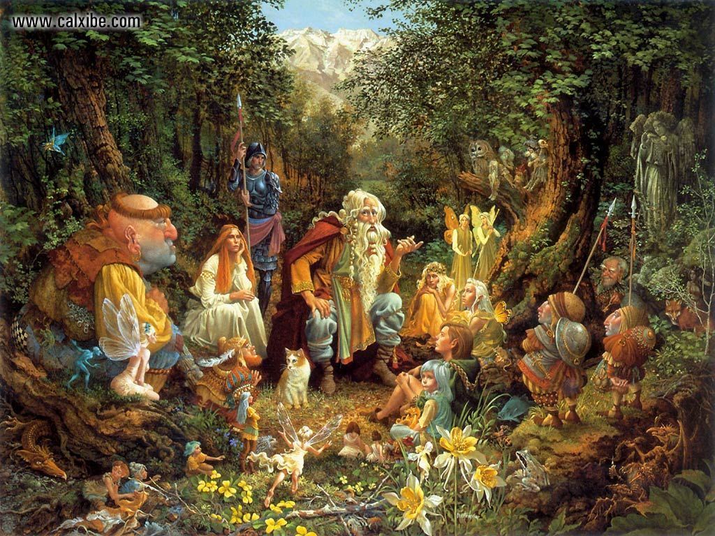 1024x768 The Beautiful Necessity James Christensen Once Upon A Time - Once Upon A Time Painting