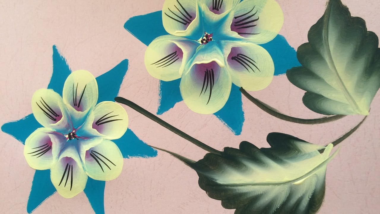 1280x720 One Stroke Painting Tutorial 3d Flowers - One Flower Painting