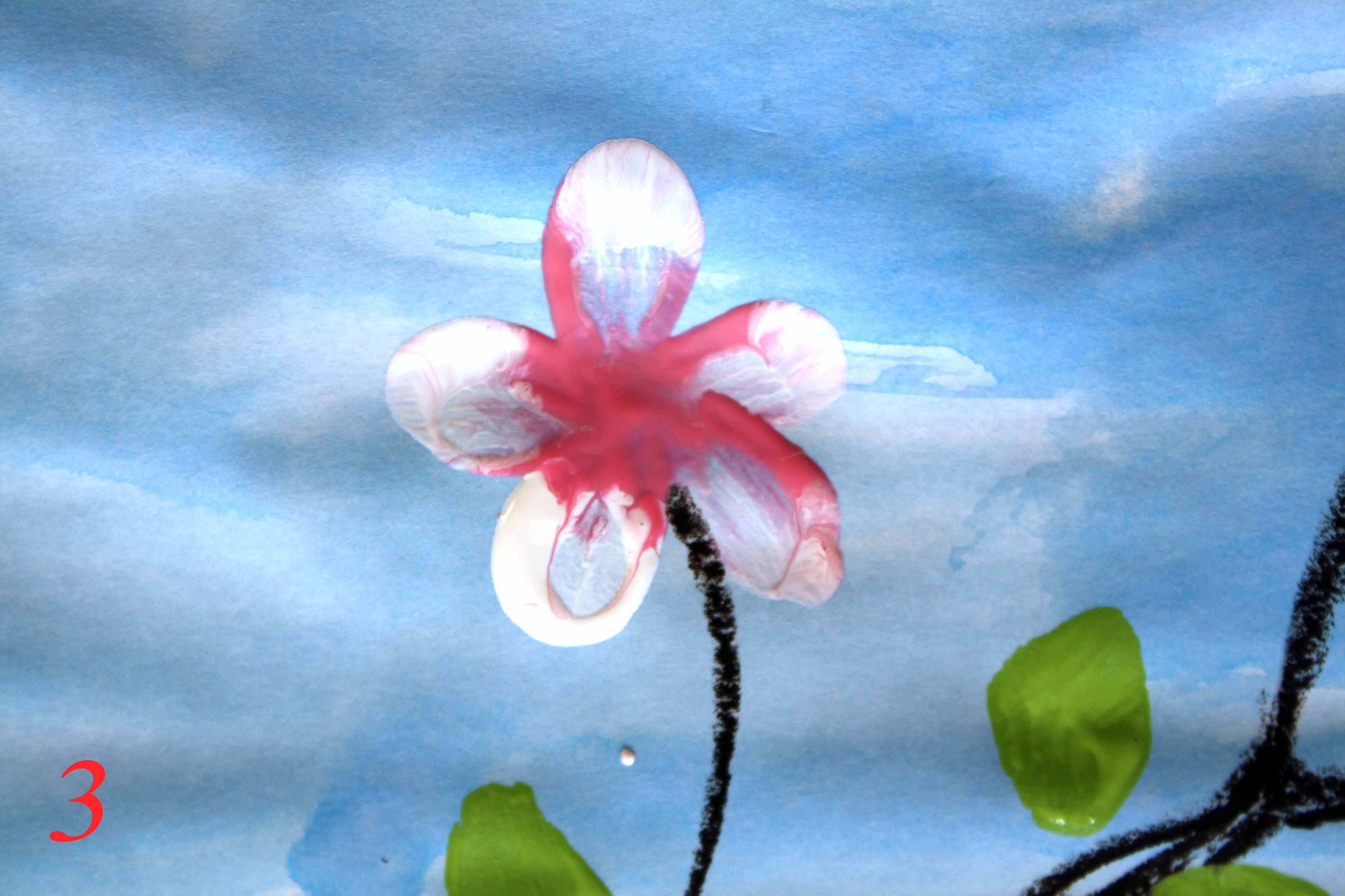 3888x2592 Creativemoontempera Painted Flowers - One Flower Painting