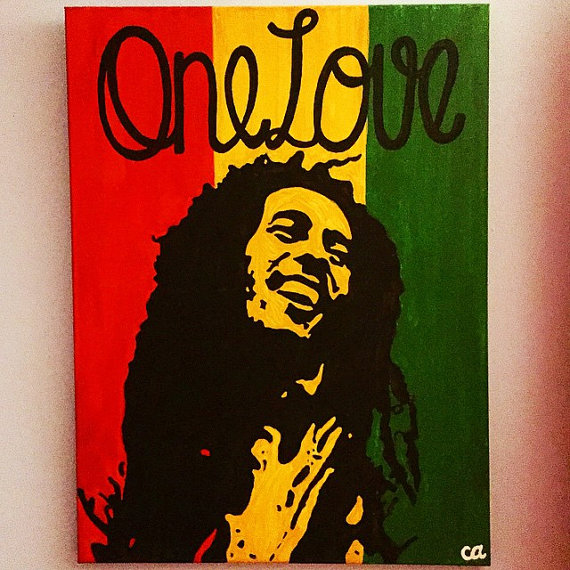 570x570 Marley One Love Clipart One Love Painting - One Love Painting