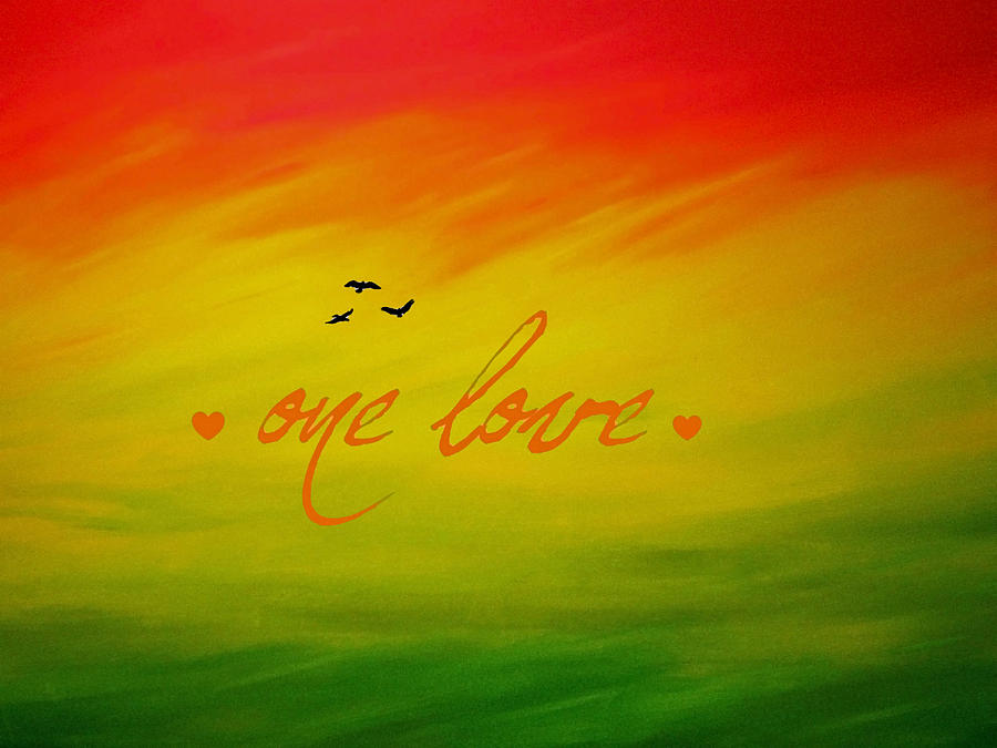 900x675 One Love Painting By Cyryn Fyrcyd - One Love Painting