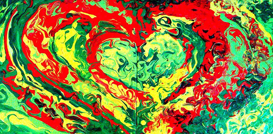 900x443 One Love Painting By The Empress - One Love Painting