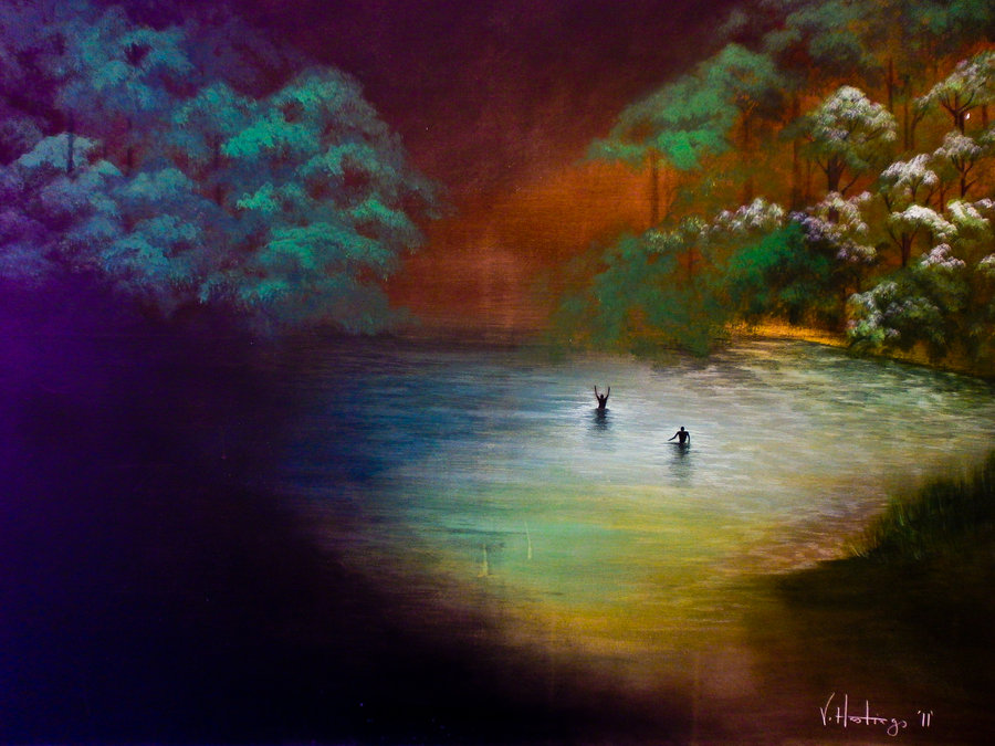 900x675e Sided Love Affair By Vikkihastings1987 - One Love Painting