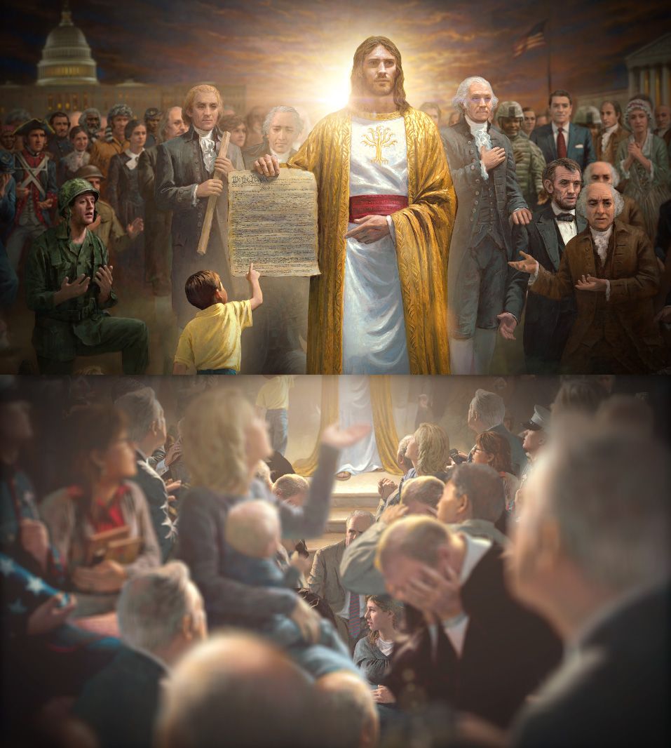 957x1066 One Nation Under God 3d Painting My Animations (Unused - One Nation Under God Painting