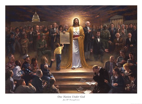 480x351 One Nation Under God Fine Art Print By Jon Mcnaughton - One Nation Under God Painting