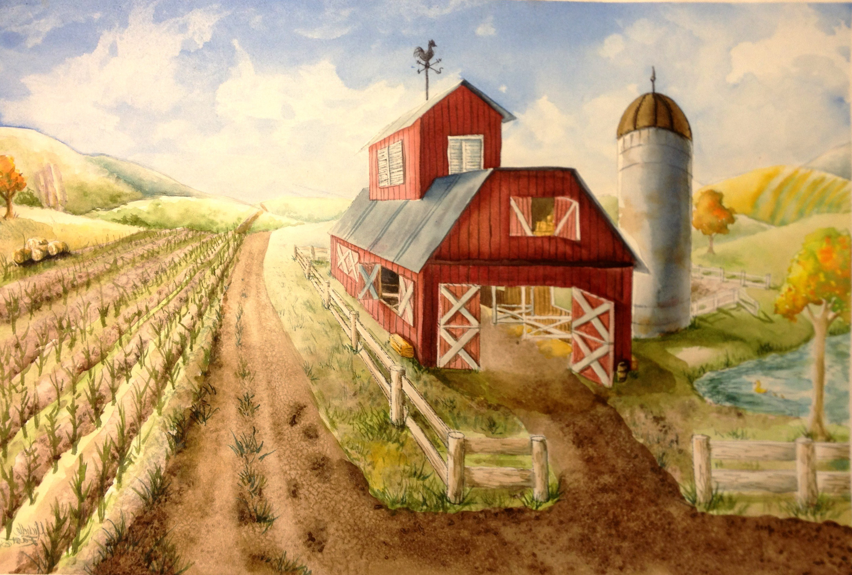2880x1945 One Point Perspective Painting - One Point Perspective Painting