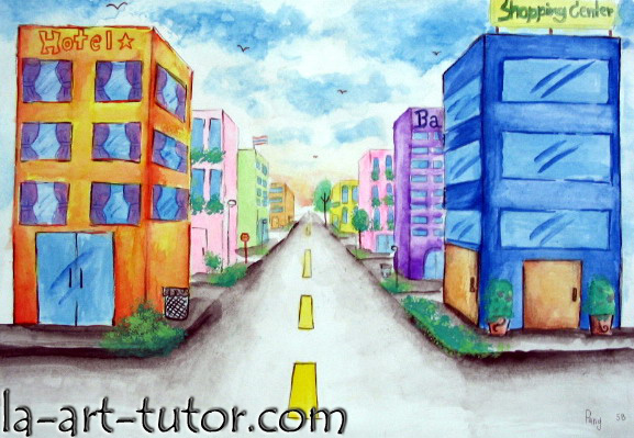 577x399 Tip One And Two Point Perspective The Sgva Blog - One Point Perspective Painting