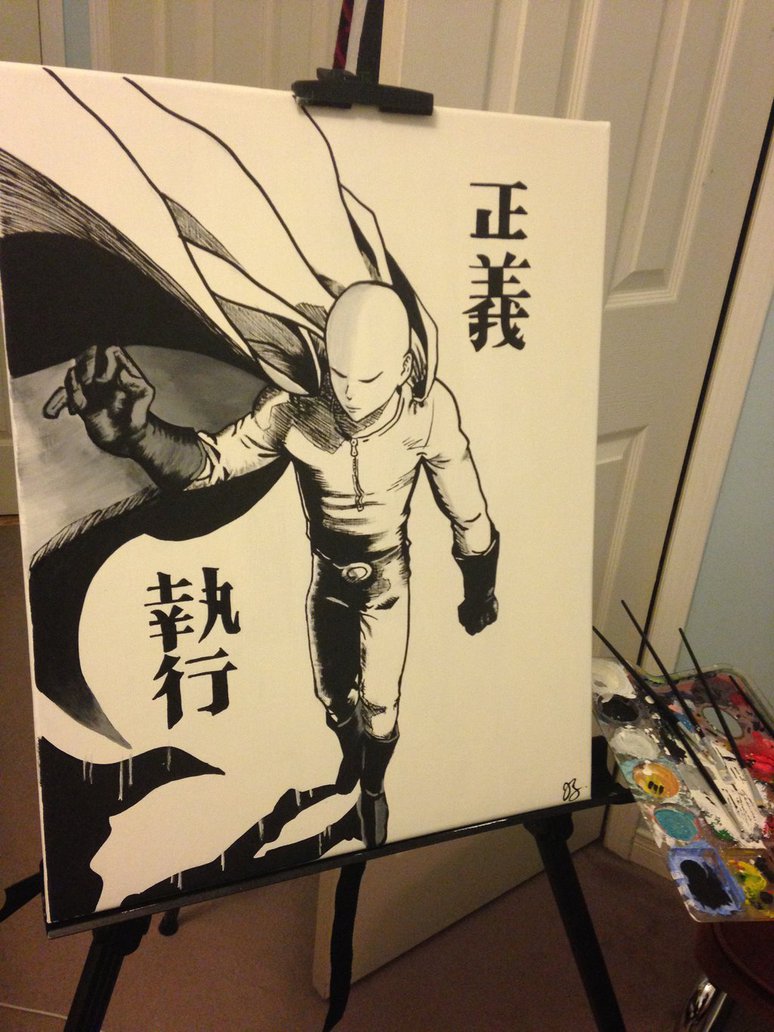 774x1032e Punch Man Painting By Elyasviel - One Punch Man Painting