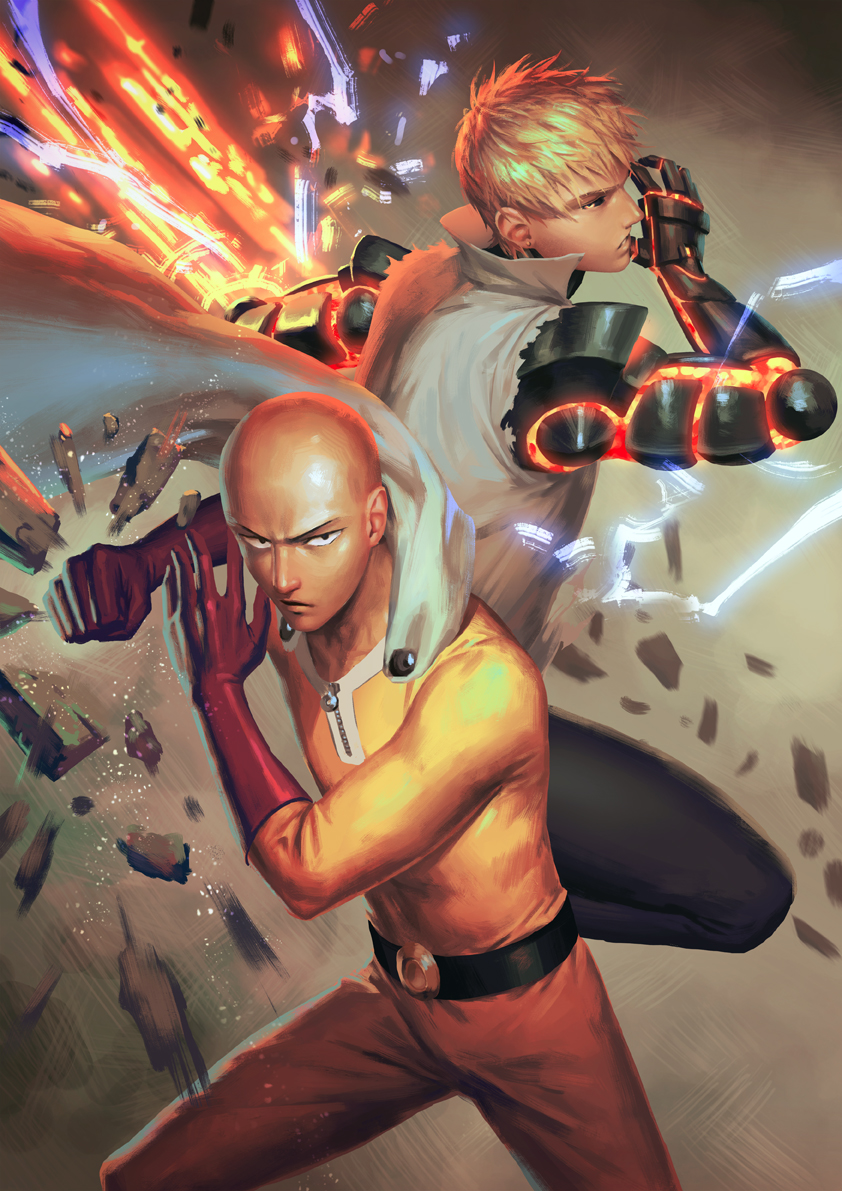 842x1191e Punch Man By Penguinfrontier - One Punch Man Painting