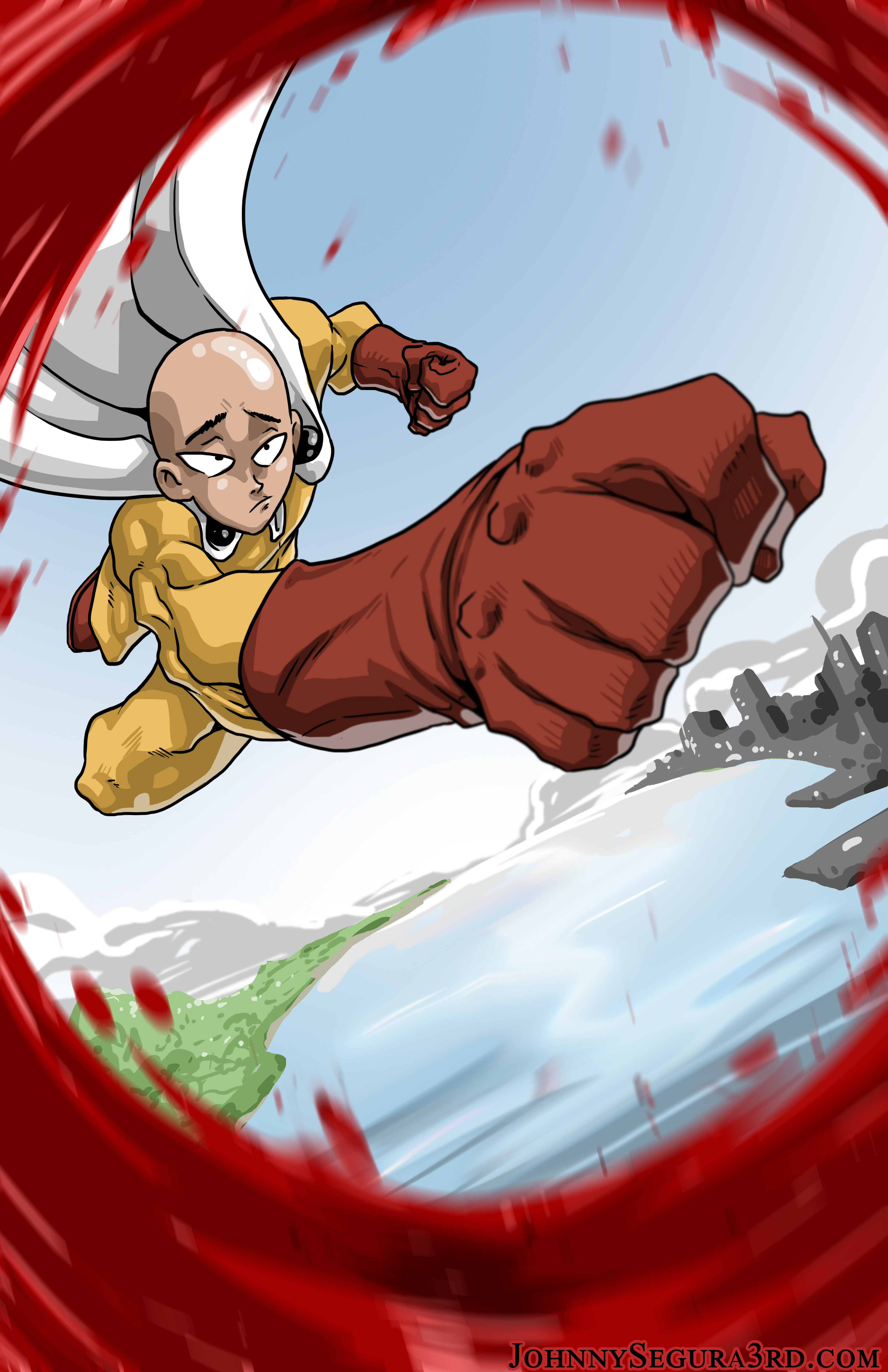 3300x5100 One Punch Man - One Punch Man Painting