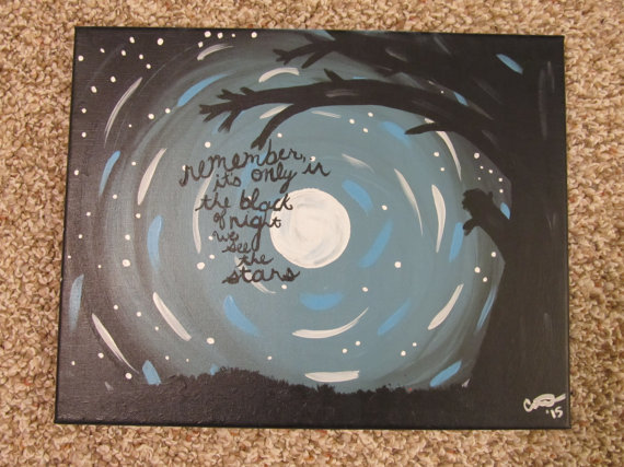 570x427 One Tree Hill Inspired Quote Painting - One Tree Hill Painting