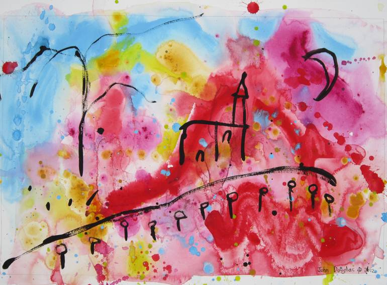 770x569 Saatchi Art One Tree Hill Painting By John Douglas - One Tree Hill Painting