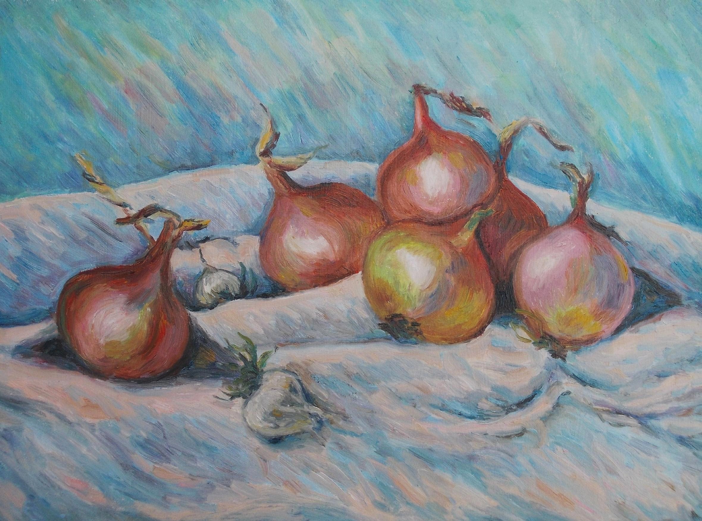 2360x1752 Paint Onions By Renoir Step By Step In Oil Colors How To Paint - Onion Painting
