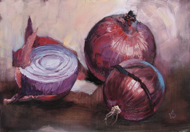 770x538 Saatchi Art Red Onion Painting By Irina Sergeyeva - Onion Painting