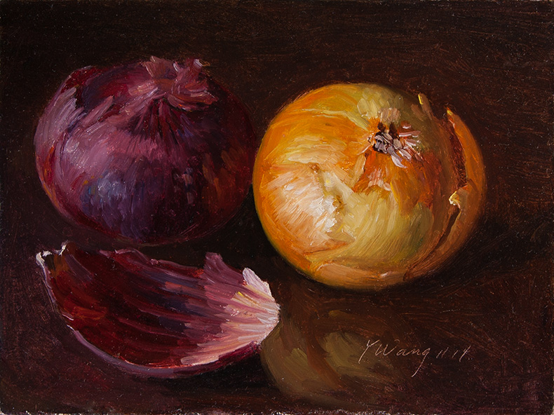 790x592 Wang Fine Art Onion Still Life Daily Painting A Painting A Day - Onion Painting