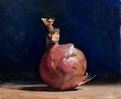 480x392 Daily Paintings Midnight Onion Postcard From Provence - Onion Painting
