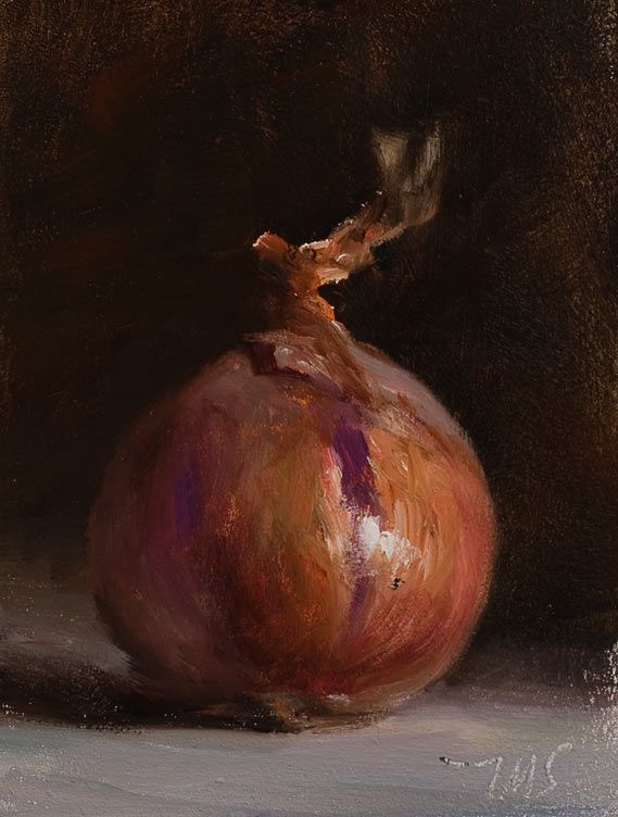 569x752 Daily Painting Titled Onion - Onion Painting