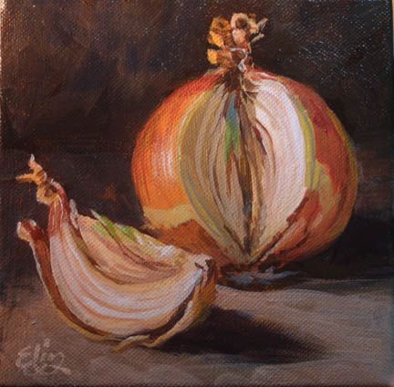 432x424 Still Life Painting - Onion Painting