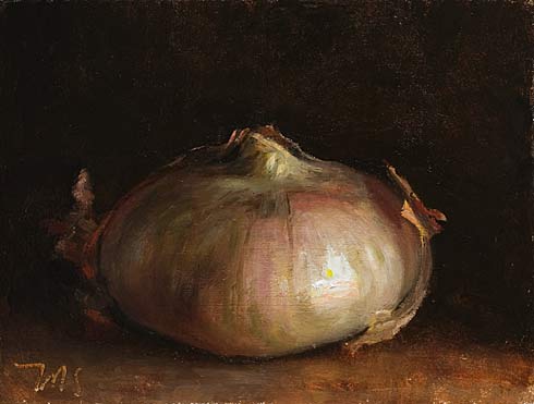 490x371 Daily Paintings New Seasons Onion Postcard From Provence - Onion Painting