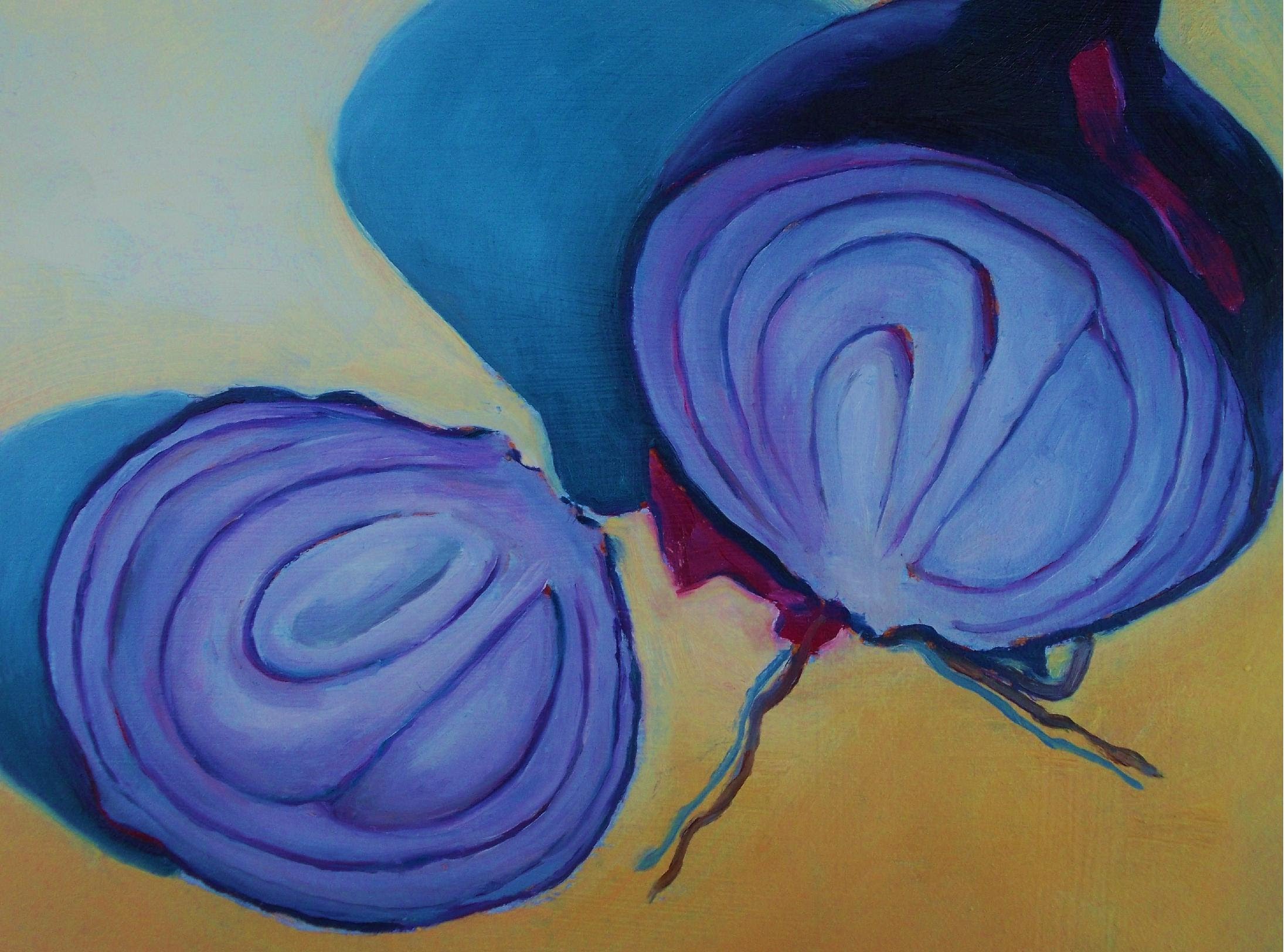 2192x1624 How To Paint A Red Onion Step By Step In Oil Colors - Onion Painting