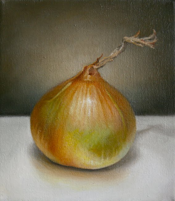567x650 Luis Colan New Painting Small Yellow Onion - Onion Painting