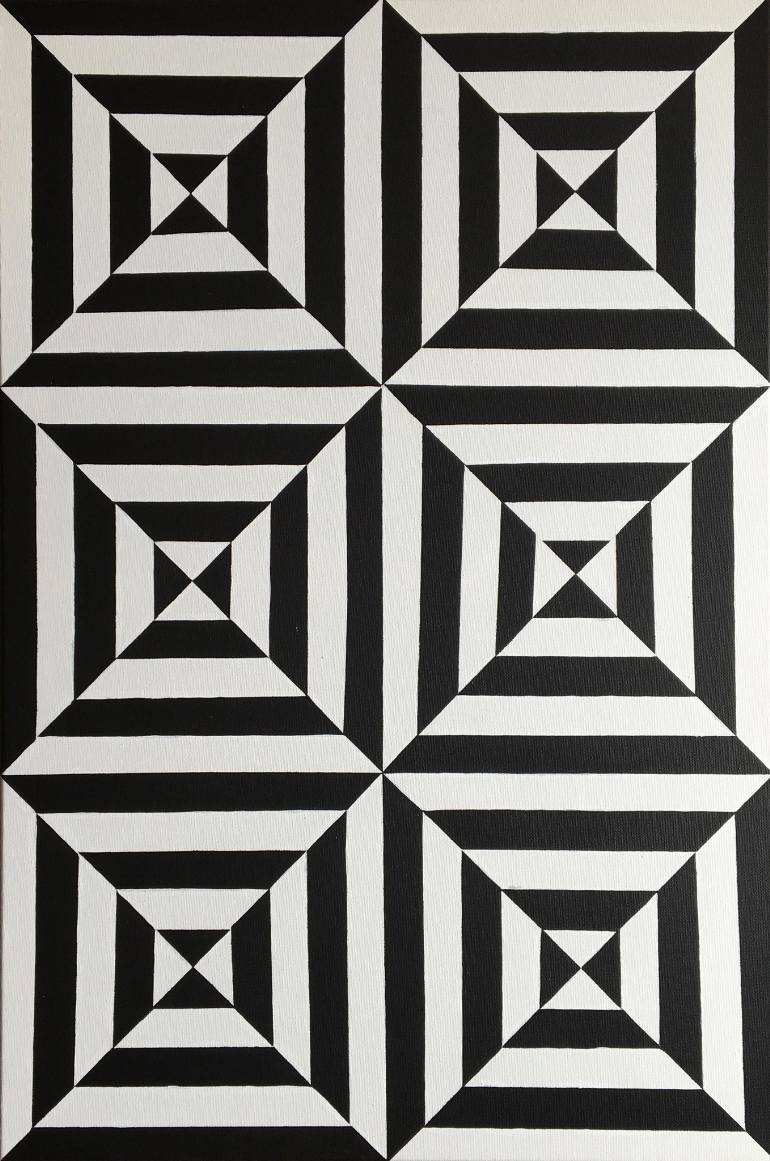 770x1161 Saatchi Art Original Op Art Geometric Canvas Painting Painting By - Op Art Painting