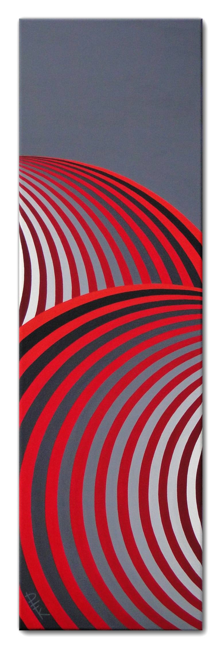 770x2256 Saatchi Art Red Composition - Op Art Painting