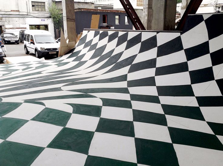 736x550 Op Art Moscow Giant Skatepark Painting That Will Blow Your Mi - Op Painting