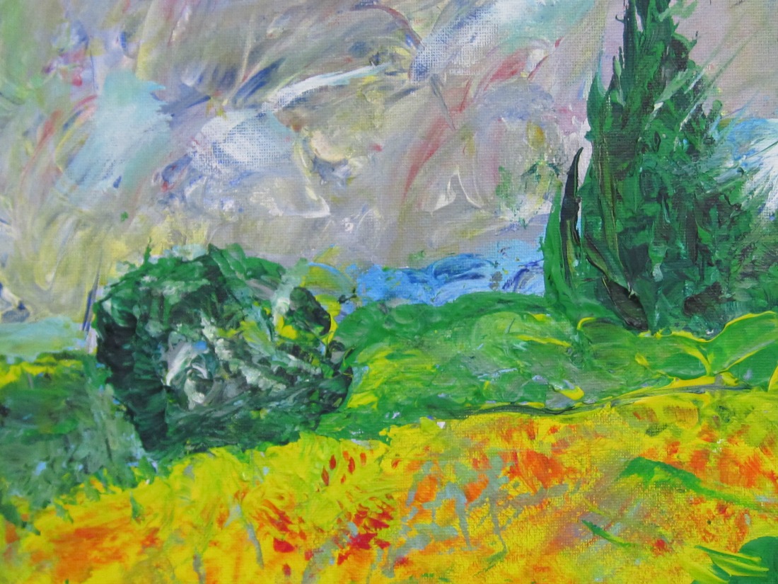 1100x825 Field Abstract Painting Small Op - Op Painting