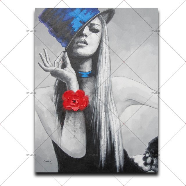 640x640 Op Art Dancing Women Colorful Beautiful Oil Painting Fashion Girl - Op Painting