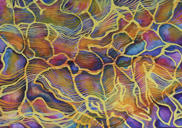 770x541 Saatchi Art Solar Opal Painting By Tina Marie Sanford - Opal Painting