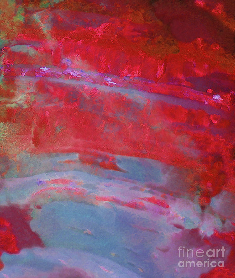 761x900 Sunset, Fire Opal, Non Objective Colourful Stone Art Painting By - Opal Painting