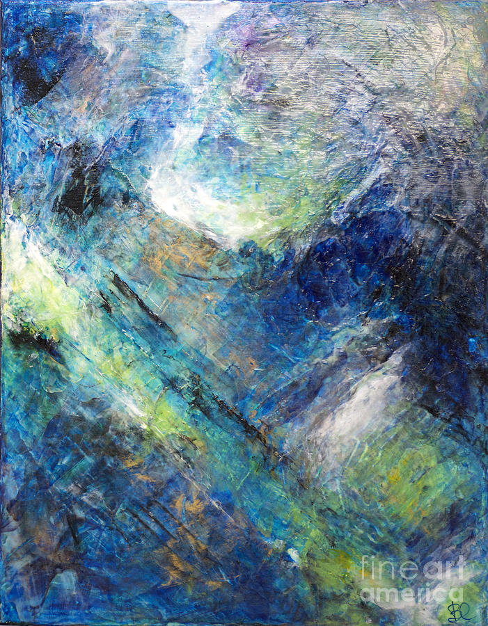 701x900 Blue Heart Love Art Modern Abstract Inspirational Love Painting - Opal Painting