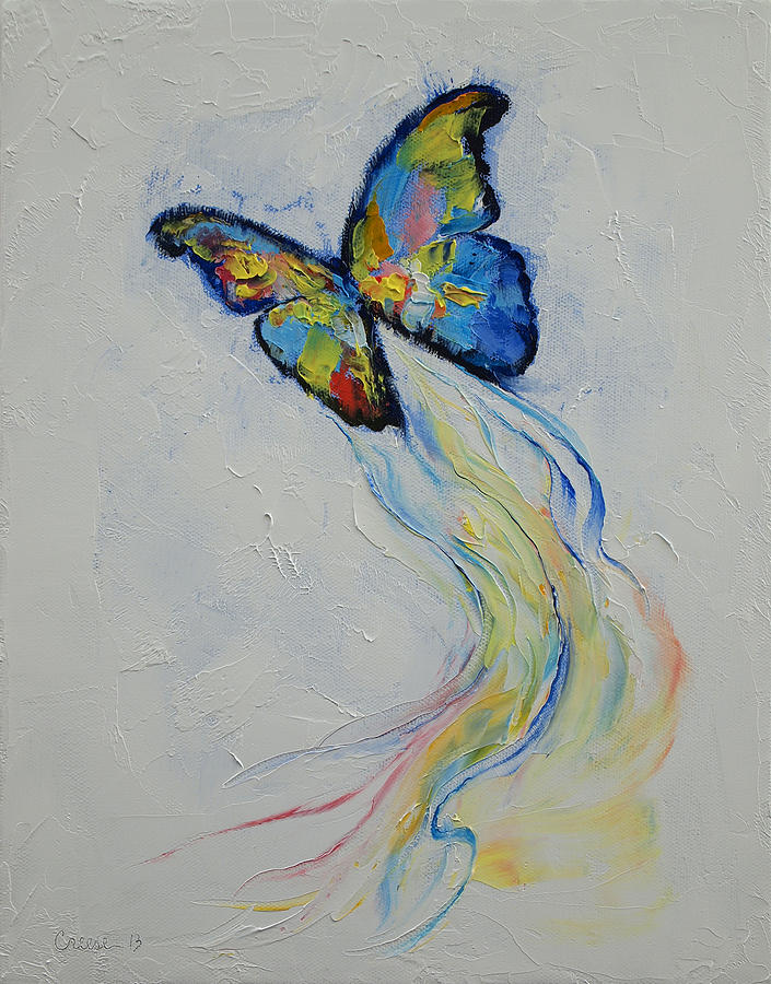 705x900 Opal Butterfly Painting By Michael Creese - Opal Painting