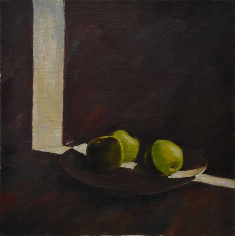 770x775 Saatchi Art The Slightly Open Door Painting By Viacheslav Rogin - Open Door Painting