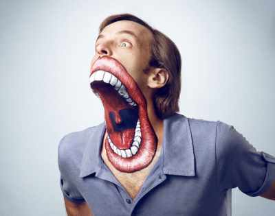 400x315 10 Body Painting Works Of Art That Will Blow Your Mind Viralmunch - Open Mouth Painting