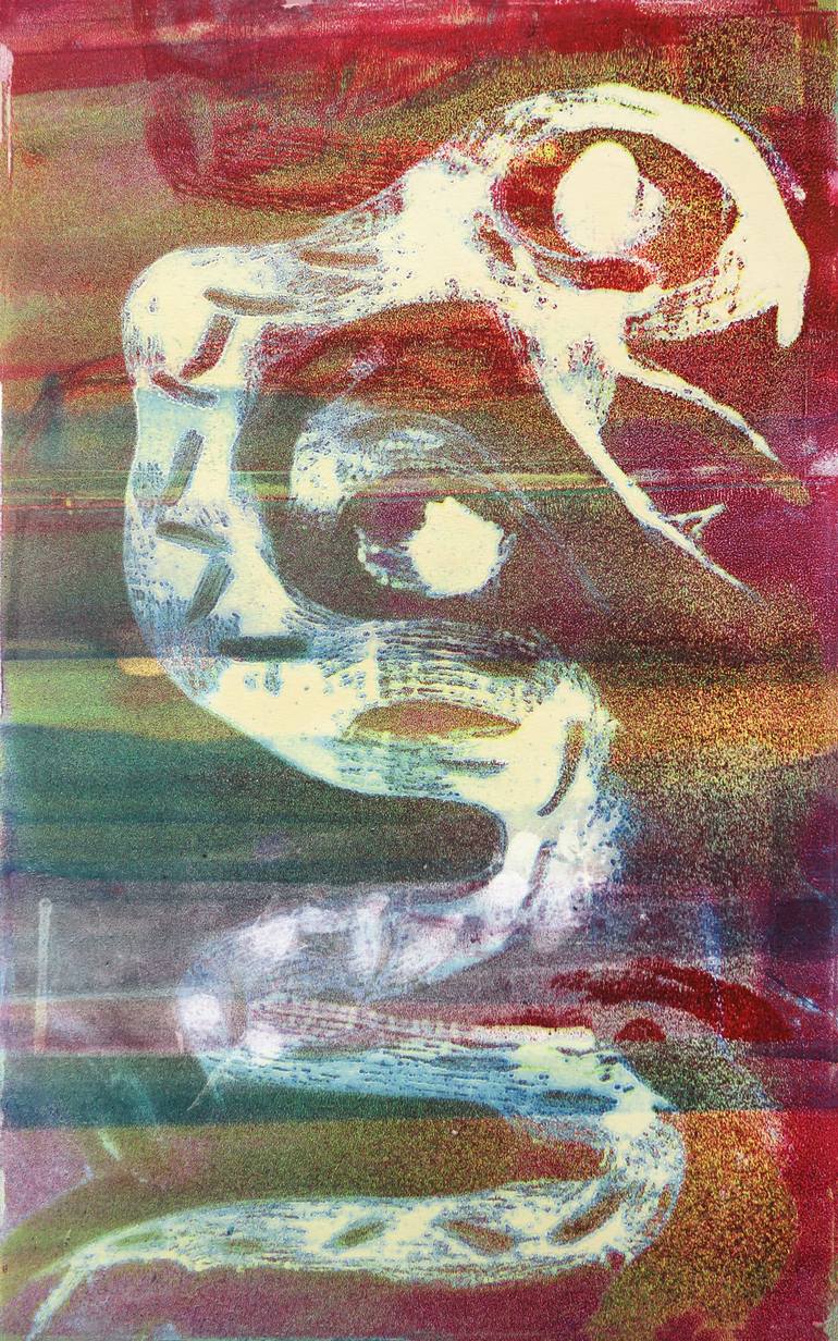 770x1232 Saatchi Art Snake With Open Mouth Painting By Eustaquio Carrasco - Open Mouth Painting