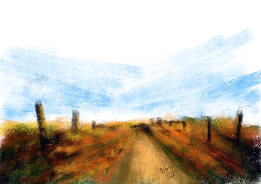 900x636 Open Road Painting By Bruce Young - Open Road Painting