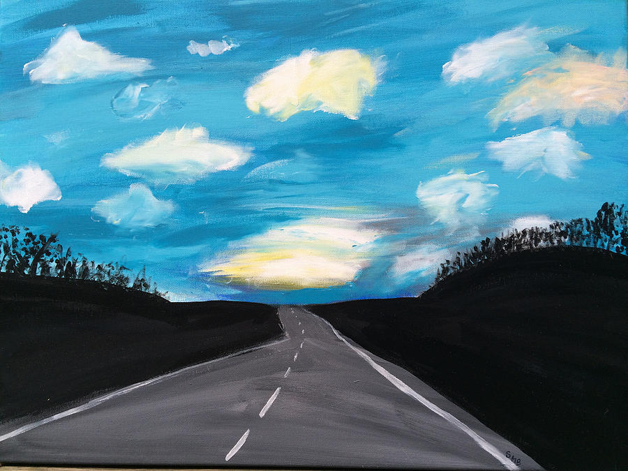 900x675 Open Road Painting By Sarah Brenner - Open Road Painting
