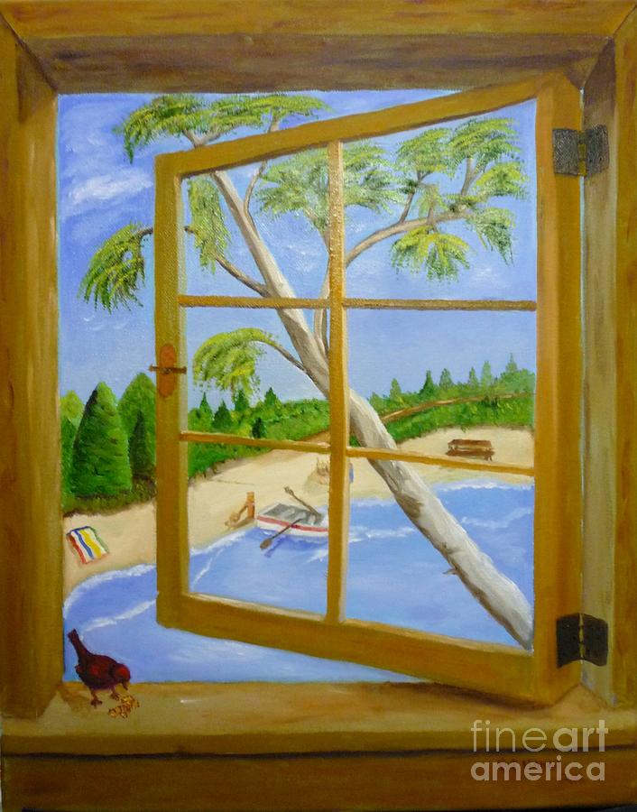 706x900 Open Window Painting By Beverly Hanni - Open Window Painting
